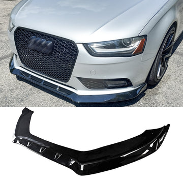 For 13-16 Audi A4 B8.5 Saloon Avant Front Lip Splitter 1 Piece Gloss Black